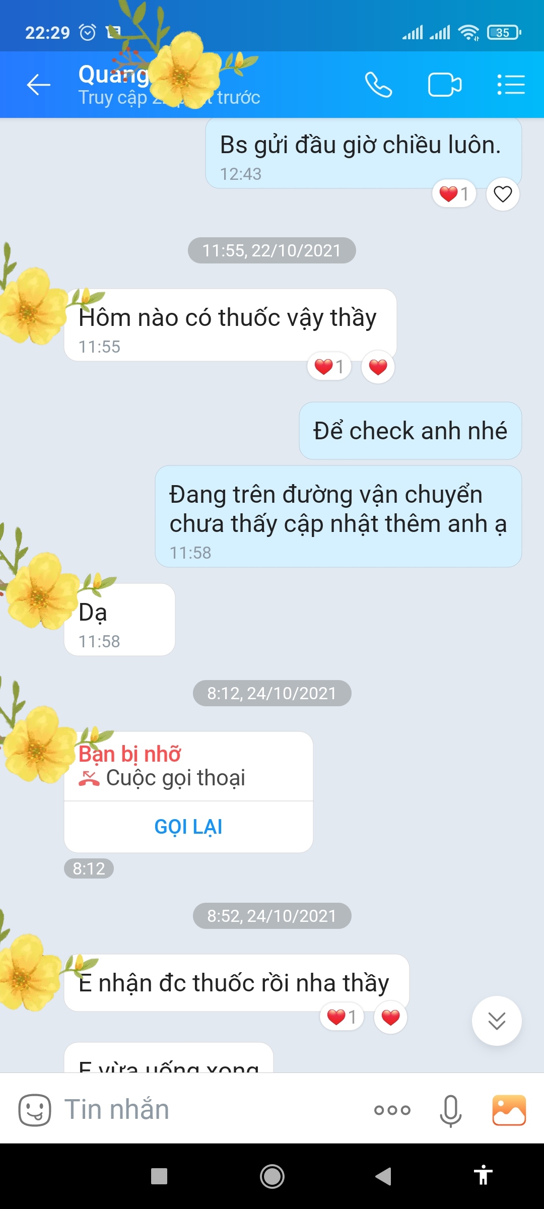 Phản hồi thực tế của bệnh nhân đã khỏi bệnh lậu sau 6–12 ngày điều trị.