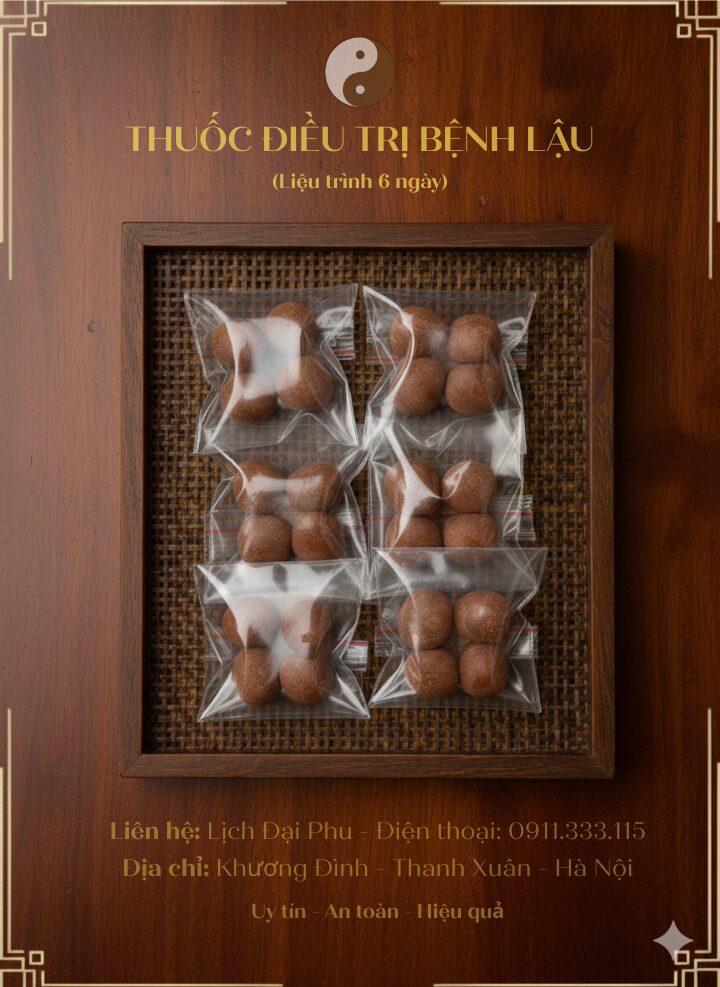 Thuốc điều trị bệnh lậu Lịch Đại Phu – Uy tín, an toàn, hiệu quả lâu dài Hình ảnh thuốc Đông y điều trị bệnh lậu của Lịch Đại Phu, bào chế từ thảo dược tự nhiên, hỗ trợ tiêu viêm, giải độc và phục hồi sức khỏe sinh sản.